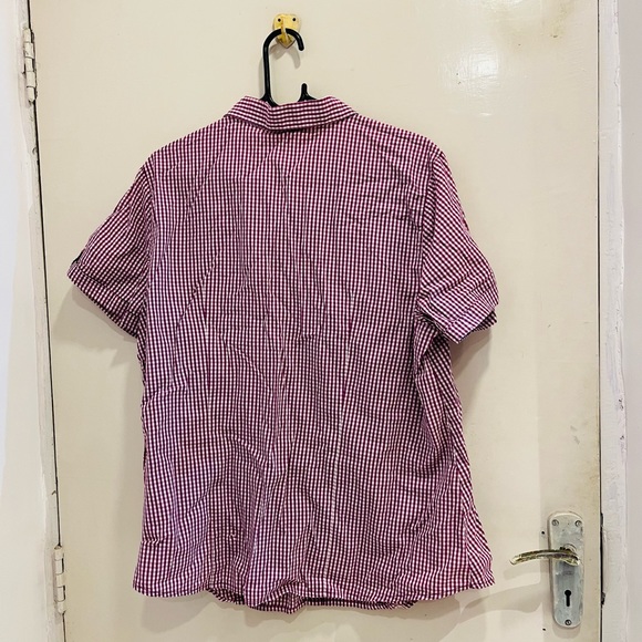 Purple and white chequered shirt - Picture 5 of 6